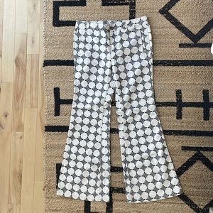 AMAZING free people black and white bell bottoms
